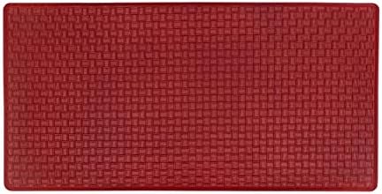 Woven-Embossed Faux-Leather Anti-Fatigue Mat, 20 x 39 in