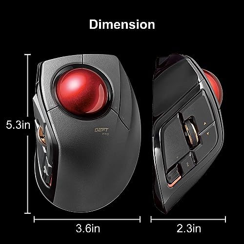 ELECOM DEFT PRO Trackball Mouse M-DPT1MRXBK
