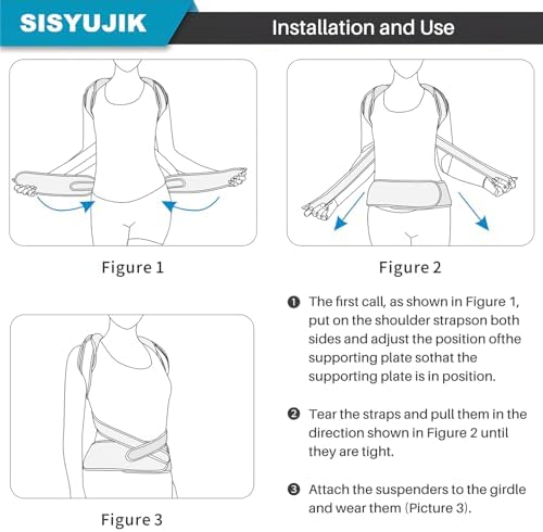 Posture Corrector Back Brace for Men & Women, Adjustable Spinal Support