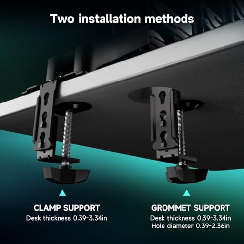 Pholiten Monitor and Laptop Mount for Max 32" Screen and 17" Notebook