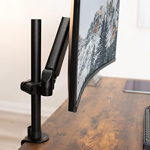 VIVO Black Pole Mounted Monitor Arm, 17-32 in Screens, MOUNT-POLE05A