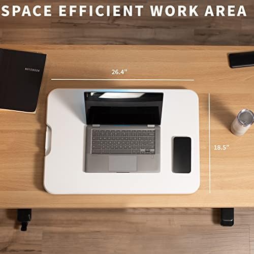 VIVO White 26 in Single Top Standing Desk Converter, DESK-V001JW