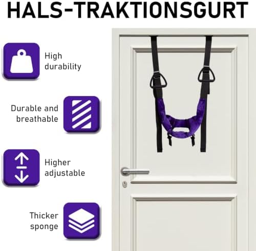 Cervical Neck Traction Device Over Door for Home Use Portable Neck Stretcher Hammock Decompression Home Physical Therapy