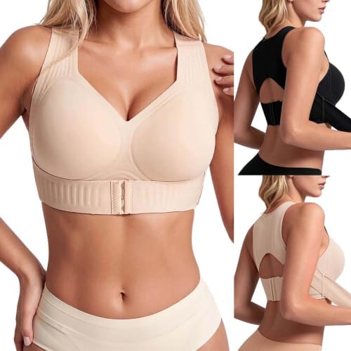 Posture Bra for Women Front Closure Cross Corrector Support Bra