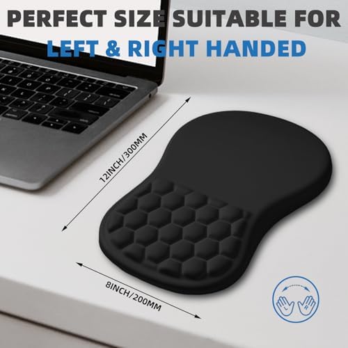 Ergonomic Mouse Pad with Wrist Rest, Memory Foam Wrist Support,Massage Bump