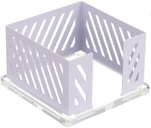 PATIKIL Sticky Note Holder, 4x4 Metal Note Dispenser for Classroom Home Office Desk Organizers Accessories Supplies, Purple