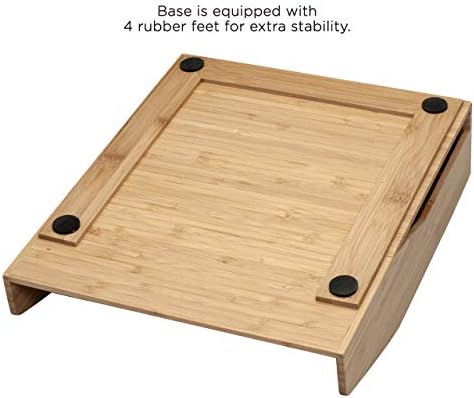 MobileVision 2 Pack Stackable Bamboo Paper Tray Office Organizer for Files, Documents, Letter Sorter, Envelopes and Magazine Holder
