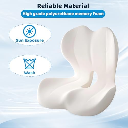 Ergonomic Memory Foma Car Seat Cushion Reducing Sciatica Pressure