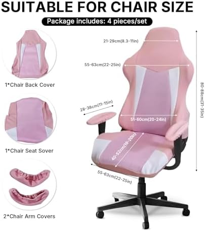 PEKJI Gaming Chair Covers Only, Stretchable Thick Breathable Wear Resistant