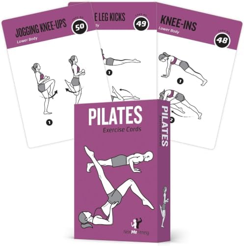 NewMe Fitness Pilates Workout Cards, Fitness Deck for Women and Men