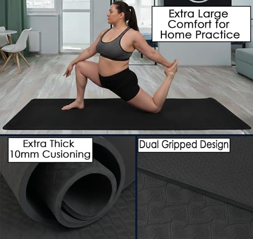 Extra Large Yoga Mat XL, Wide and Long, Extra Thick Non Slip Exercise Mat