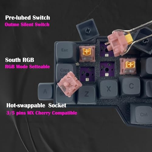 SZRKBD Corne Ergonomic Split Mechanical Keyboard Wireless 40% Layout Hot-Swappable QMK/Vial Programmable PBT XDA Keycap