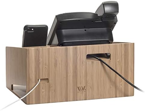 MobileVision Bamboo Paper Tray Office Organizer for Files, Documents, Letter Sorter, Envelopes and Magazine Holder (File & Paper Organizer)