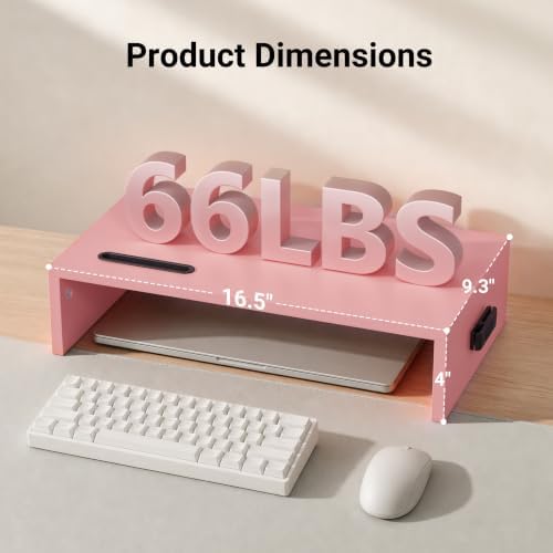 BONTEC Monitor Stand Riser with Cellphone Holder & Cable Management