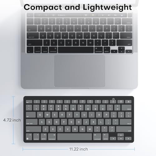 OMOTON Ultra-Slim Wireless Keyboard for Mac (MacOS 10.10+), Compact Size