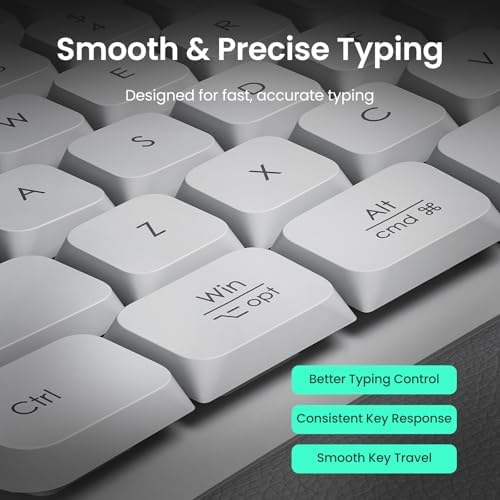 Nulea Ergonomic Split Keyboard, Wired Natural Typing Keyboard with Integrated Palm Rest for Wrist Pain Relief, 2-in-1 Type C&Type A Plug for Mac,Windows,Office & Home(White)