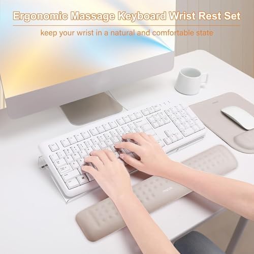 MOSISO Keyboard Stand&Wrist Rest Support for Keyboard &Mouse Pad Set