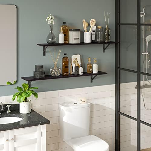 DINZI LVJ Long Wall Shelves, 39.4 Inch Wall Mounted Shelves with Brackets
