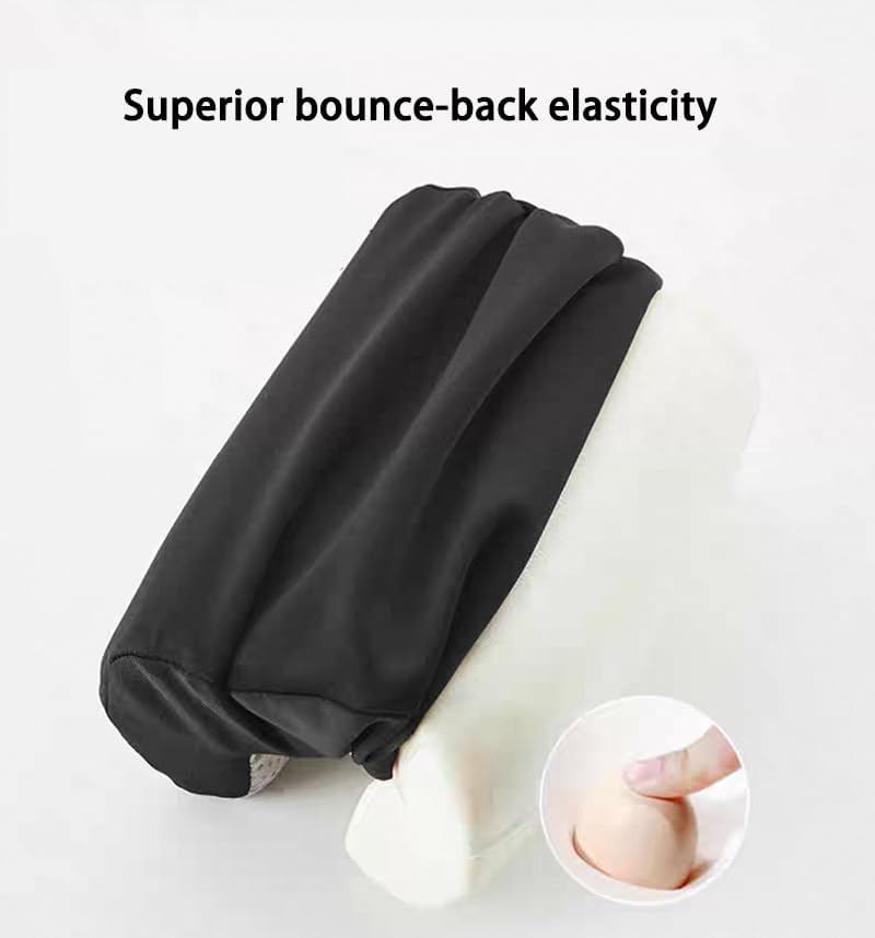 Armrest Cushion for Office Chairs - Soft Elbow Support Pad with Non-Slip Bottom, Fits Most Chairs 2-Piece (Black)