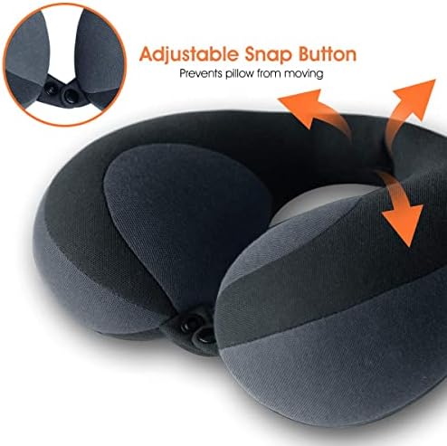 INFANZIA Kids Travel Neck Pillow, Chin Support for Car Seat & Plane, Black