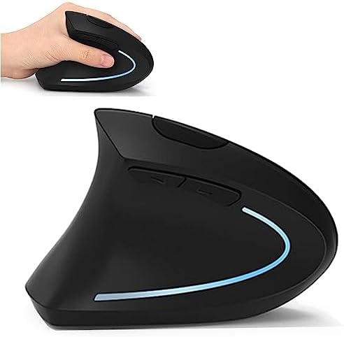 Lekvey Left Handed Mouse, Wireless USB Ergonomic Vertical Lefty Mouse