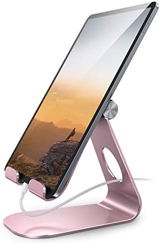 Lamicall iPad Stand Adjustable Tablet Holder, Sturdy Aluminum, Multi-Angle