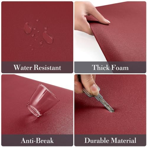 HappyTrends 2 PCS Kitchen Mat Cushioned Anti-Fatigue Floor Mat, Heavy Duty