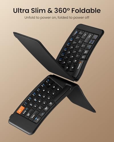 ProtoArc XK03 Ergonomic Foldable Keyboard for iPad, iPhone, Tablet, Laptop