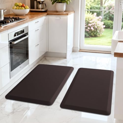 HappyTrends 2 PCS Kitchen Mat Cushioned Anti-Fatigue Floor Mat