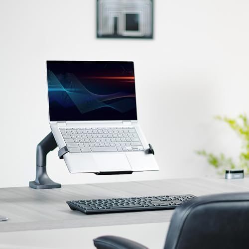 VIVO Black Laptop Tray with RGB Fan for 12-15.6 in Devices, STAND-LAP5F