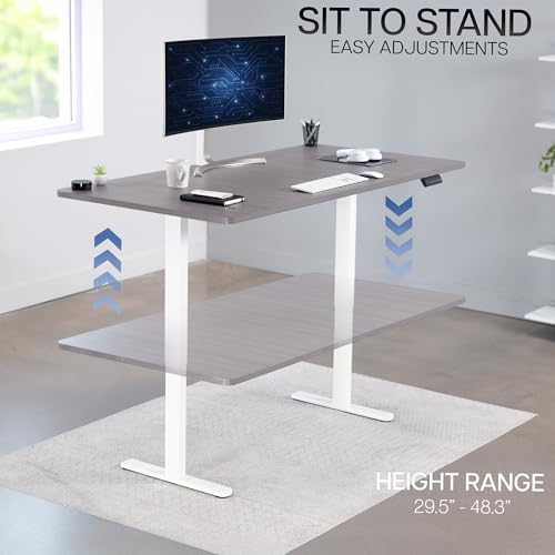 VIVO Dark Gray 71 x 36 in Standing Desk, DESK-KIT-E2W7G-36