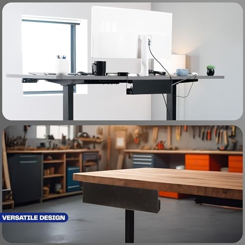 VIVO Black 17 in Under Desk Cable Management Tray, DESK-AC06-1C