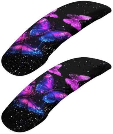 Butterfly Printed Office Chair Armrest Covers Set of 2 Anti-Dust Gaming Chairs Arm Rest Slipcover Cover with Elastic Edge Dust-Proof Washable Home Decorative Accessories