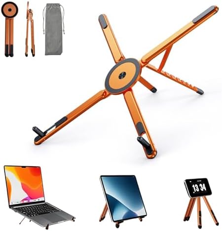 Laptop Stand - Portable Tablet Riser iPad Desk Mount, Orange