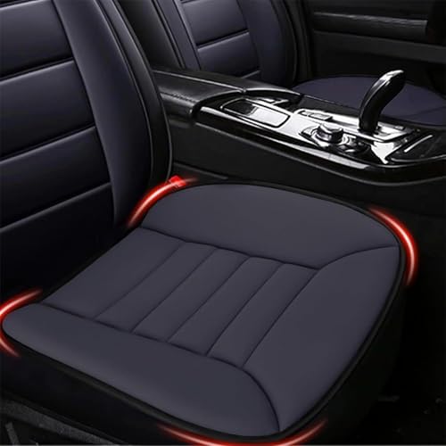 MYFAMIREA 2PCS Car Seat Cushion Pad 1.2" Thick Comfort Seat Protector for Car Driver Seat Office Chair Home Use Memory Foam Seat Cushion with Non Slip Bottom, 20'' x 18.5'', Dark Gray