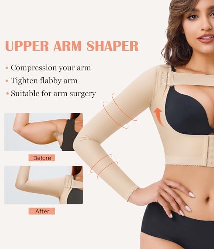 LANCS Arm Compression Sleeve Women Post Surgical Slimmer Arm Shaper Tops