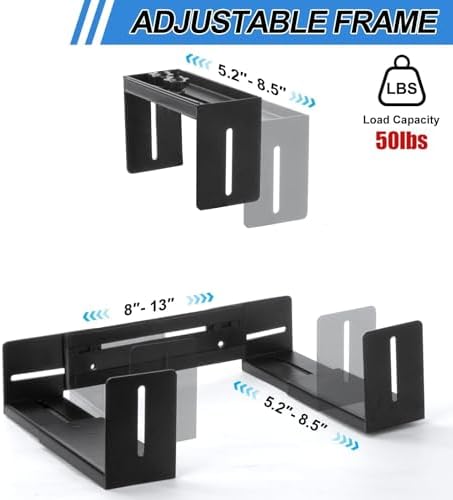 Monitor Wall Mount with Keyboard Tray and PC Wall Mount Set, Monitor and Keyboard Wall Mount Height Adjustable Fits 17"-32" Computer Screens, All in One PC Wall Mount with VESA Standard, 26" Wide Plat