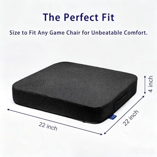 Ifoam Memory Foam Layer Wheelchair Cushion+Extra Waterproof Cover 22×22×4