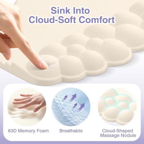 Sushret Cloud Wrist Rest with Keyboard Stand, Keyboard Riser with Wrist Pad