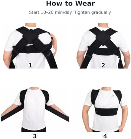 Posture Corrector for Men - Lightweight Upper Back Brace Posture Corrector for Neck Shoulder & Back Pain Relief Under Clothes - Invisible Shoulder Support Brace Improve Posture Correct Hunchback Slouching