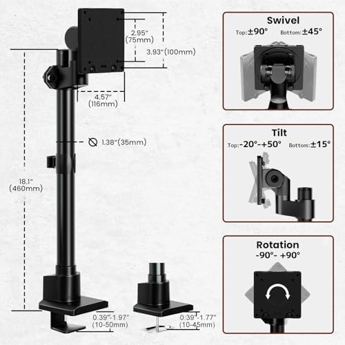 24-57'' Ultrawide Monitor Desk Mount, Aluminum Heavy Duty Monitor Arm