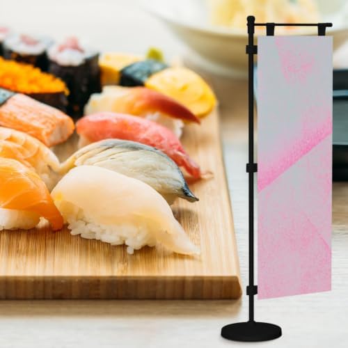Trendy Modern Foam Roller Pink Deluxe Desk Flag Set, 12 x 4 Inch Miniature Table Flag with 14" Pole & Stand Base