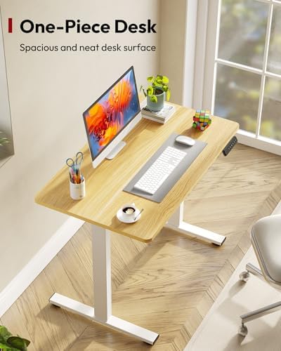 SANODESK One-Piece Electric Height Adjustable Standing Desk 40''x 24''
