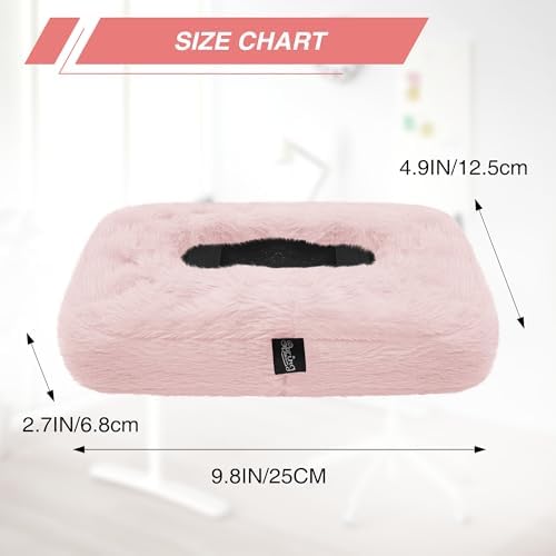 SPRING SEAON Desk & Office Chair Arm Pads Covers Fuzzy Memory Foam Pads