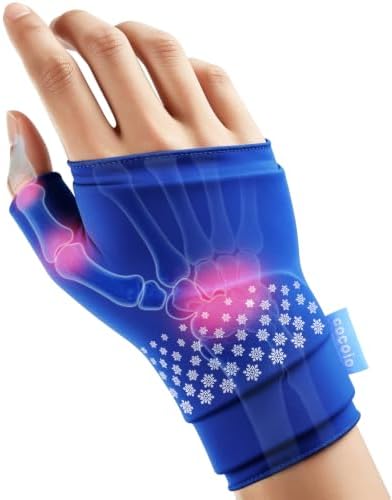 Thumb & Wrist Hot Cold Ice Pack Wrap, Fits Either Hand, Size M