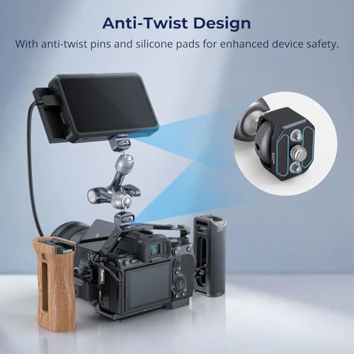 SMALLRIG 7" Rosette Magic Arm, Camera Monitor Mount, Articulating Arm with 1/4"-20 and 3/8"-16 Locating Screw for ARRI, Max Load Capacity 3.5kg Friction Arm, for Cameras, Monitors, LED Lights