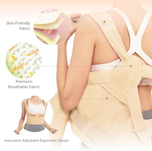 Posture Corrector for Women and Men, Adjustable Full Back Brace