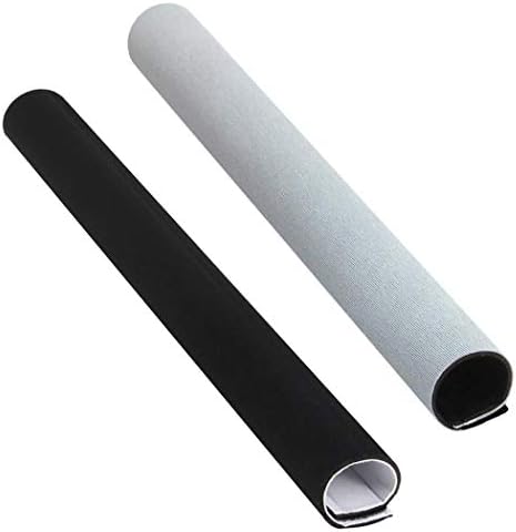 Electiduct 1.25" Neoprene Easy Cable Wrap with Hook and Loop Fastener Wire Manager Cord Protector - Reversible Black/White - 3 Feet