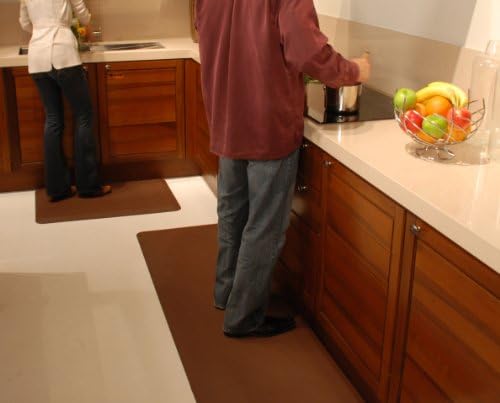 WellnessMats Original Anti-Fatigue 60 Inch by 48 Inch Kitchen Mat, Gray