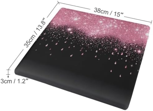 Chair Cushion Memory Foam with Removable Cover Hot Pink Glitter